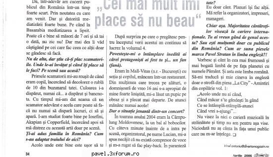 "CEL MAI MULT IMI PLACE SA NU BEAU " - IMI PARE RAU, DAR NU IL POT MARI MAI MULT DE - Articole din presa