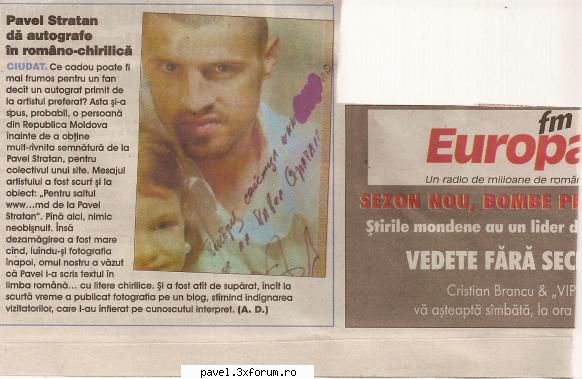 DIVERSE - Pavel zicea cindva, intr-un interviu: "Mie prea - Articole din presa
