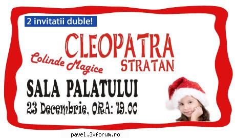 EVENOMENTUL ANULUI!!!!! CONCERT DE CRACIUN, LANSARE ALBUM COLINDE! - Fan(atic) - Cleopatra