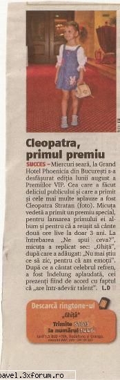 Presa despre Cleopatra - Din ziarul Compact - vezi coment. Dana! - Cleopatra