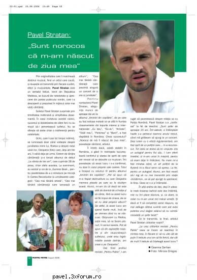 alte articole - PENTRU PATRIE August Prin originalitatea care - Articole din presa