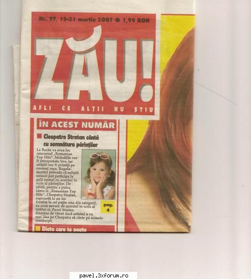 presa despre cleo 6 - Despre Cleo in revista Zau: "Cleopatra Stratan - Cleopatra
